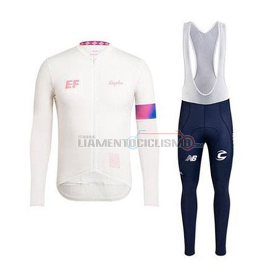 Abbigliamento Ciclismo EF Education First-Drapac Manica Lunga 2020 Bianco